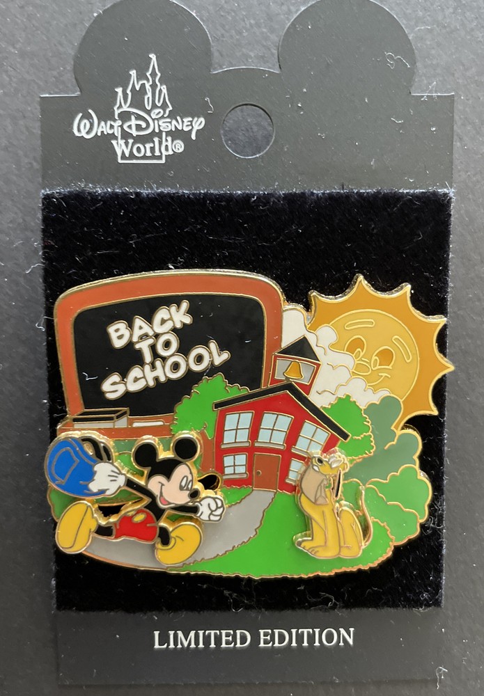 WDW Limited Edition Back to School Slider Mickey & Pluto Only 3500 Made  -image