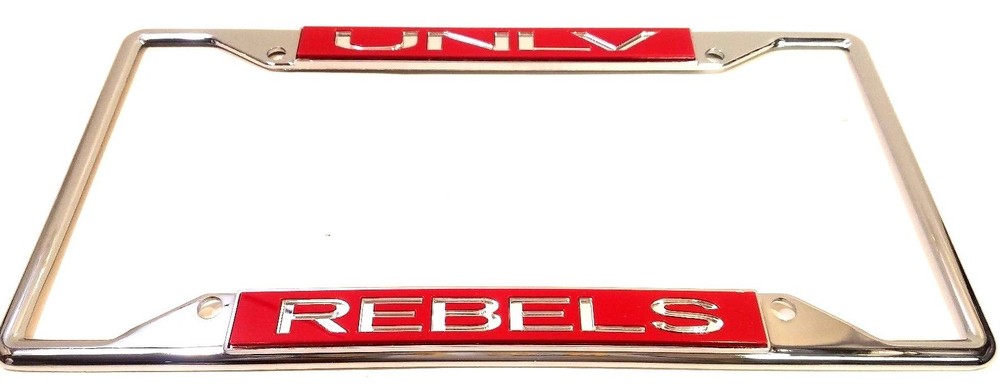 UNLV Runnin Rebels  License Plate Frame ST 4 holes Chrome    Ship Now