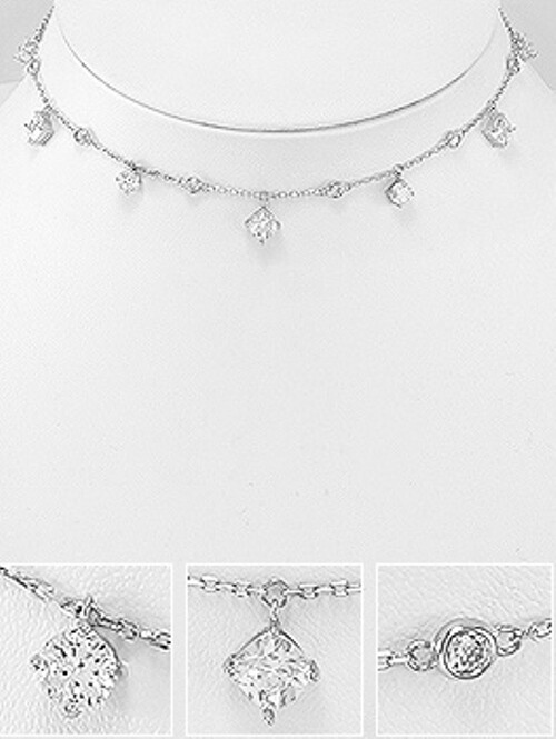 Solid Sterling Silver Choker Chain Necklace 7.3g 13