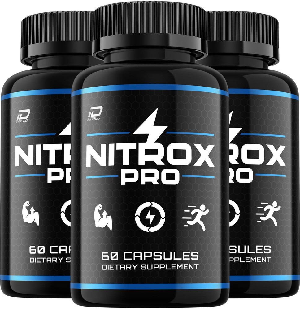 (3 Pack) Nitrox Pro for Men Capsules – NitroxPro Vitamin Complex Pills, Energy