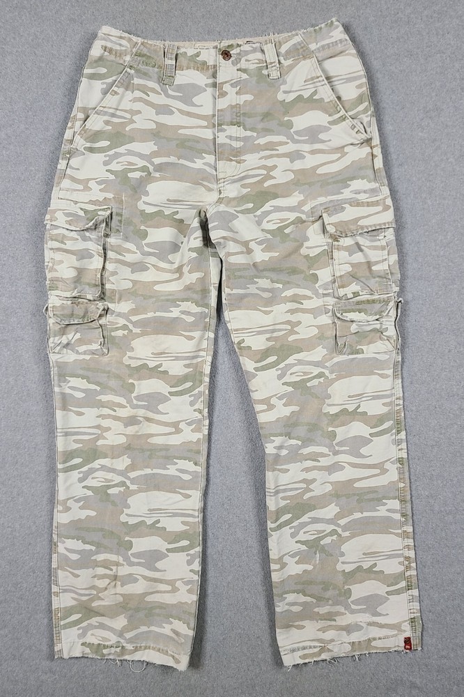 Vintage Y2K Ecko Unltd Ripstop Montego Camo Cargo Pants Sz 32