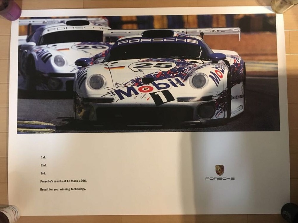 Porsche Le Mans 1996 GT1 996 GT3 Original Factory Poster Valuable Item 911