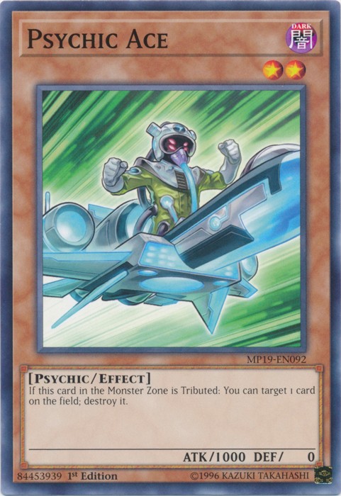 Psychic Ace MP19-EN092 Common 1st Edition Near Mint Yugioh Card