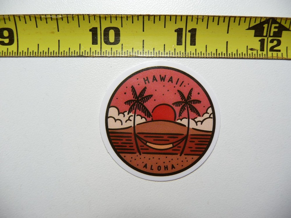 Hawaii State Pride Sticker Decal with Love Home Motto Fun Design  