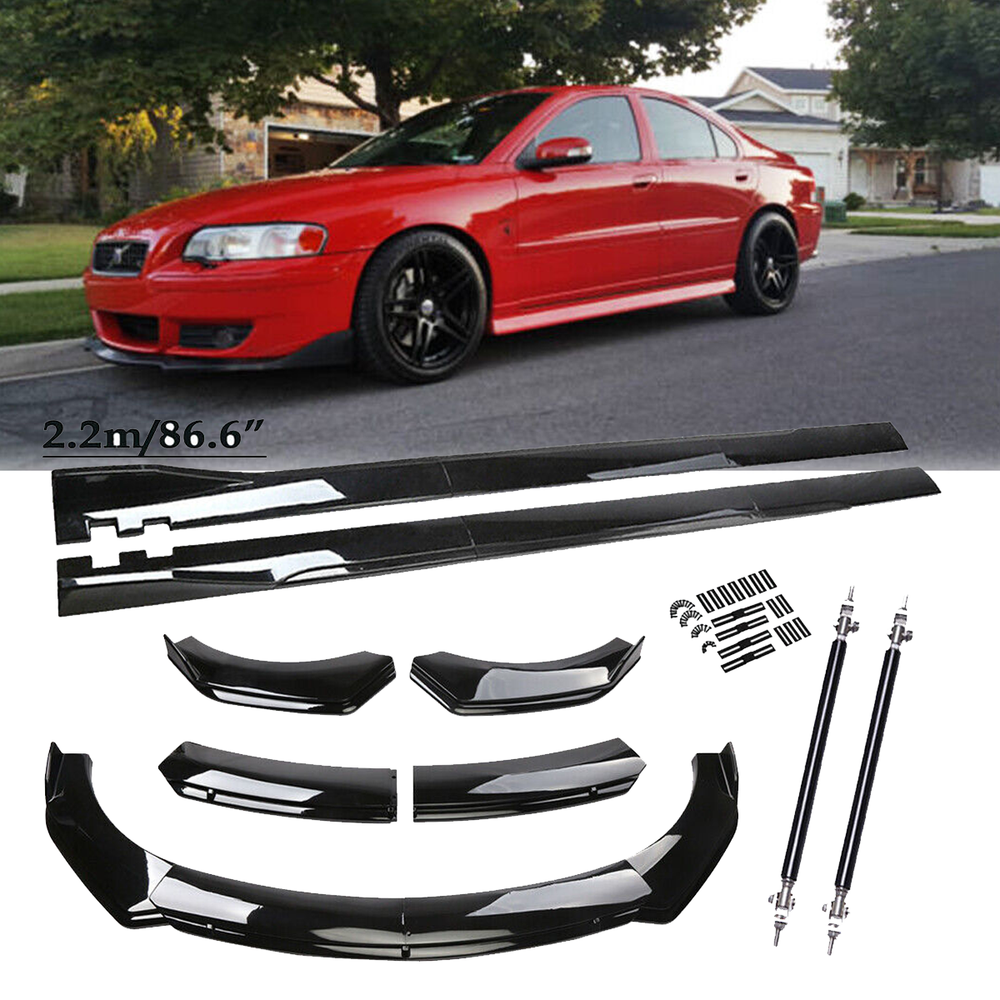 Volvo S40 S60 S70 S80 Gloss Black Front Bumper Lip Spoiler Body Kit