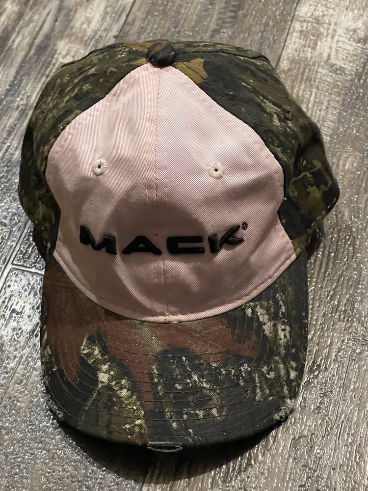 MACK Trucks Pink Camo Strapback Hat Mossy Oak Trucker Cap