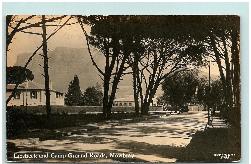 S02-1693, LIESBECK & CAMP GROUND ROADS, MOWBRAY, REAL PHOTO POSTCAR