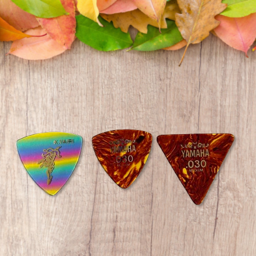 K.Yairi & Yamaha Original Limited Edition Guitar Pick Set 3pcs Rare Find