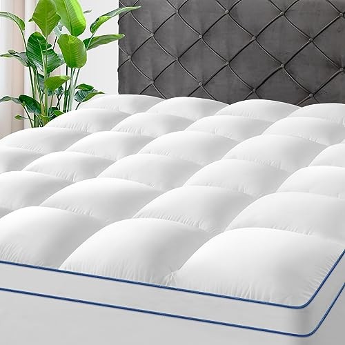 Mattress Topper,Extra Thick Mattress Pad Cover for Deep Sleep,3D+7D Full White