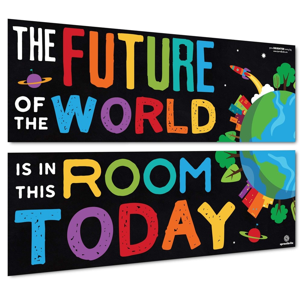 Sproutbrite Classroom Decorations - Banner Posters for Teachers - Bulletin Bo...