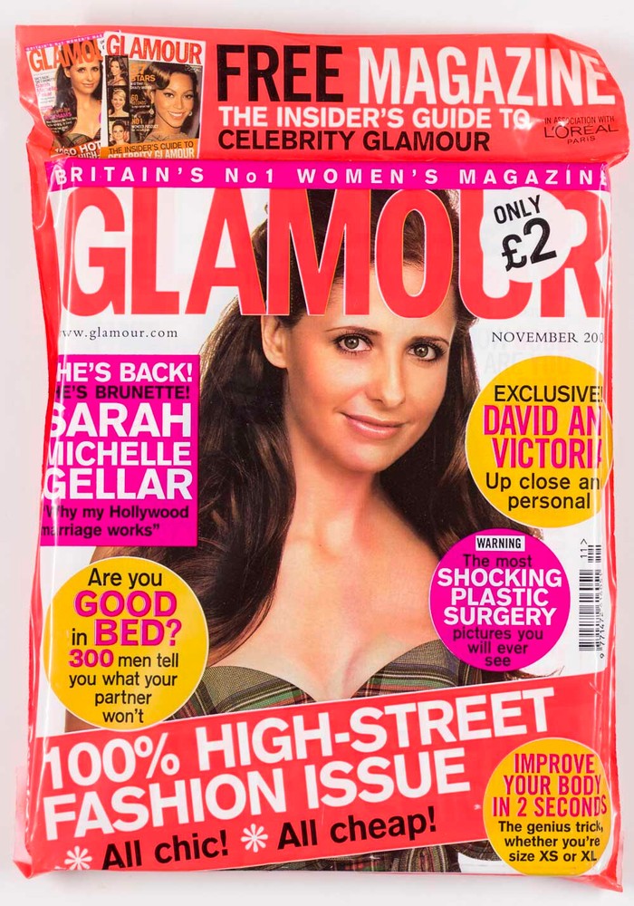 SARAH MICHELLE GELLAR JAMES MCAVOY VICTORIA DAVID BECKHAM  Glamour magazine Mint