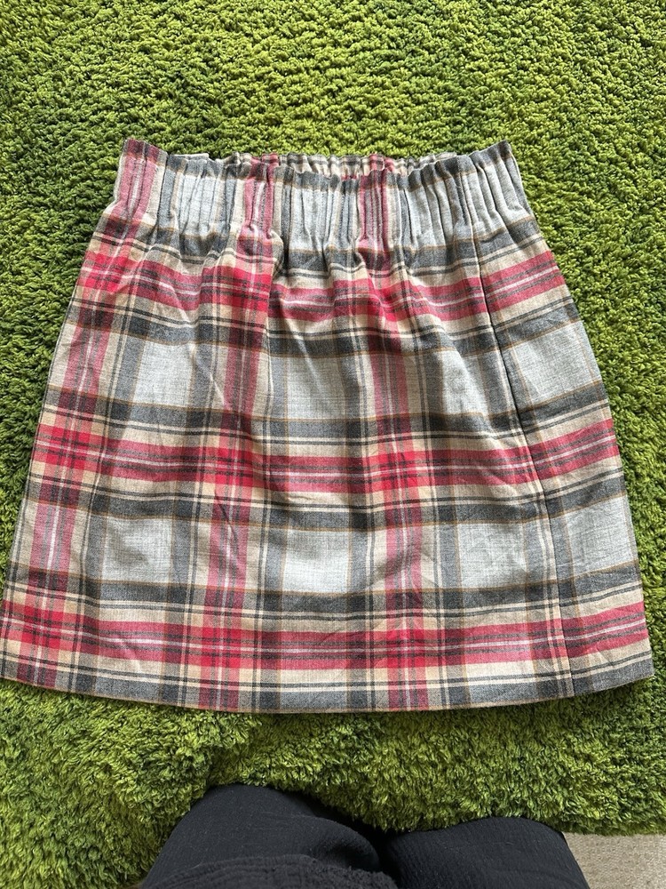 J Crew Plaid Wool Blend Sidewalk Skirt Size 4 Women