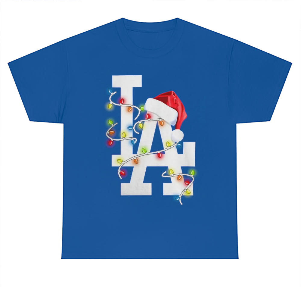 CHRISTMAS Los Angeles Dodgers BLUE T-shirt Unisex All sizes JJ4776