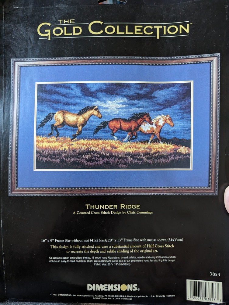 Dimensions The Gold Collection Thunder Ridge COUNTED CROSS STITCH KIT 3853 NEW