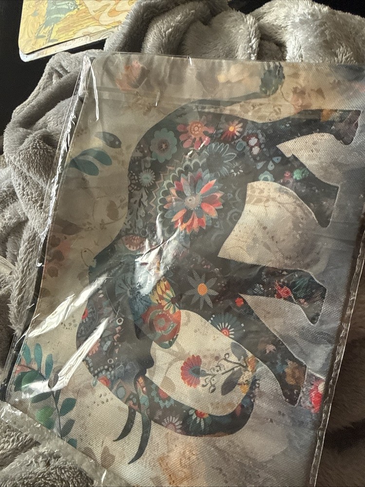 Makeup Case Cosmetic Zip Bag Elephant Toiletry Pouch Travel Organizer Blue New
