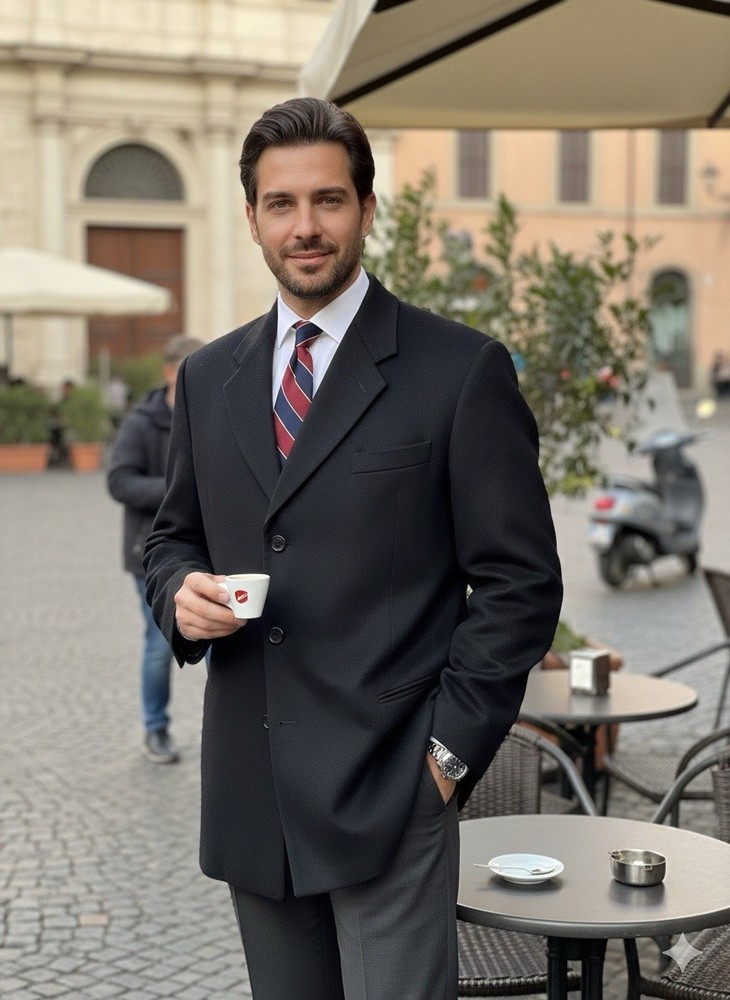 Vintage ARMANI COLLEZIONI 100% Cashmere Blazer Coat Black Men’s 48L Italy 90s
