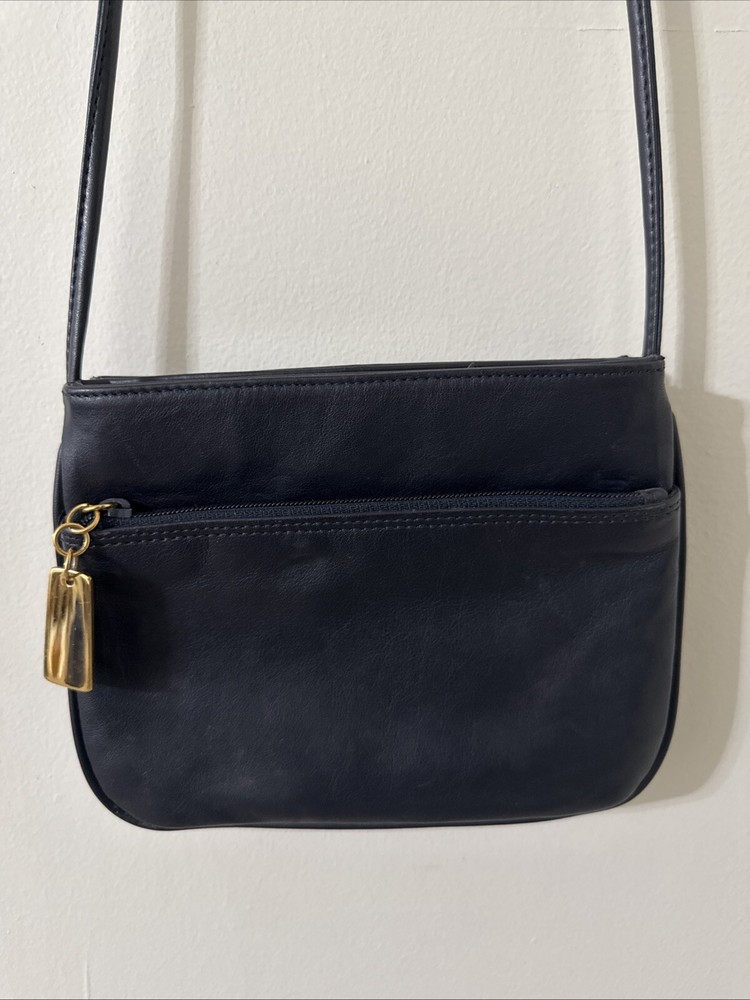 Giani Bernini Midnight Blue Leather Crossbody Bag