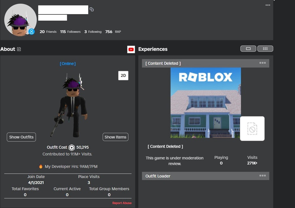 STACKED ROBLOX ACCOUNT (VIOLET VALK, KORBLOX, 250K VISITS) & MORE!
