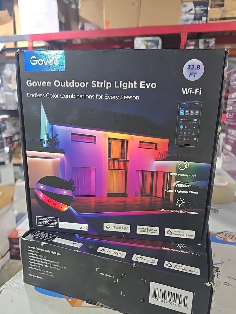 Govee 32.8ft RGBICW Smart Outdoor Strip Lights Evo with Color Changing Effects