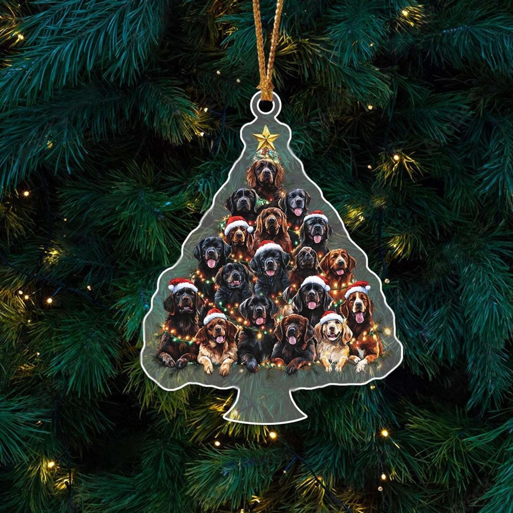 Funny Newfoundland Ornament Newfoundland Dog Christmas Tree Dog Car Hanging