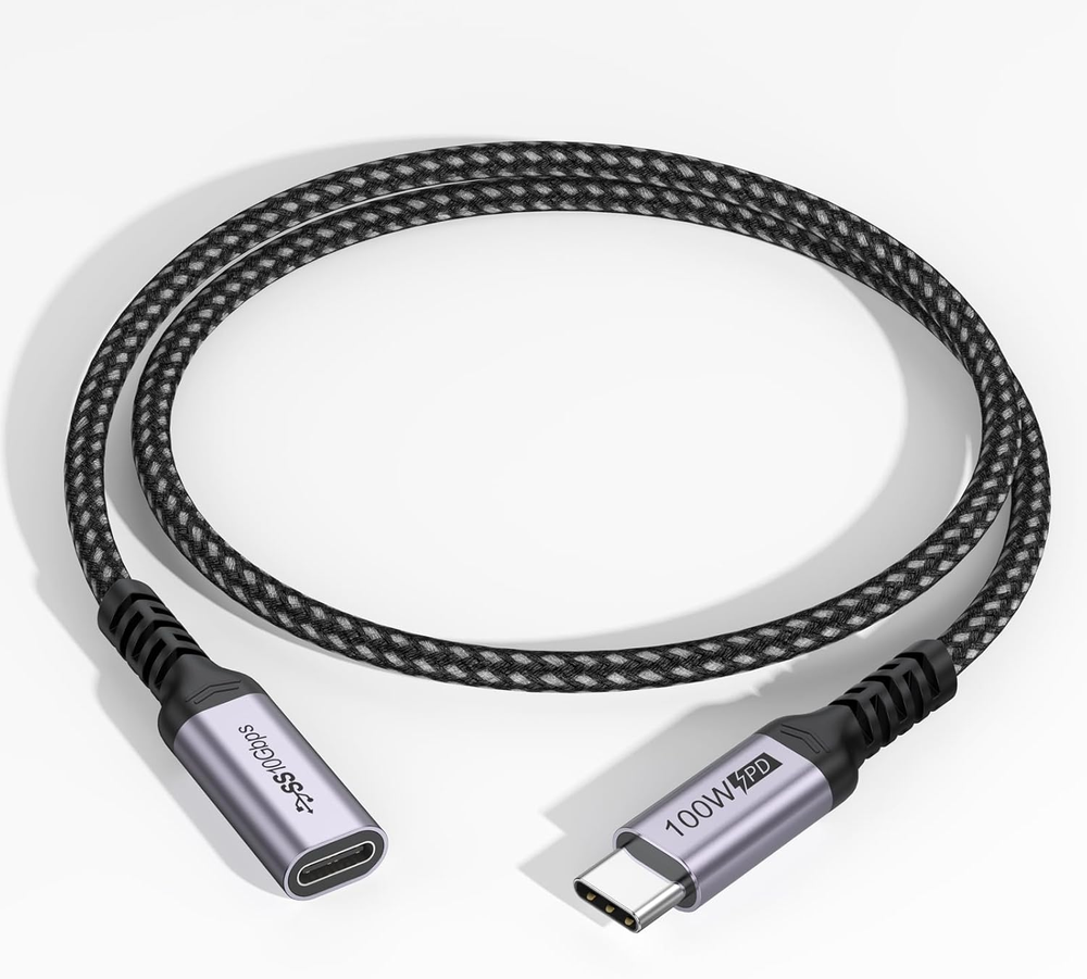 1.5Ft USB C 3.2 Extension Cable with 100W Fast Charging & 10Gbps Data Transfer