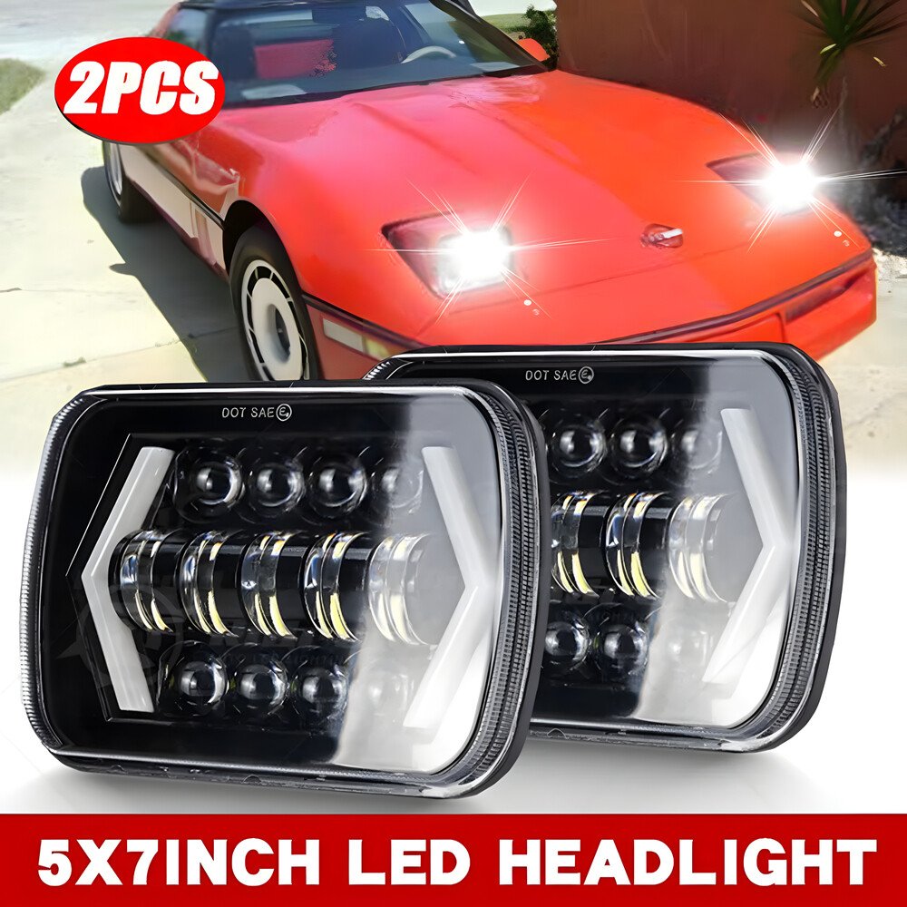 For Chevrolet Corvette 1984-1996 Pair DOT 5X7 7x6