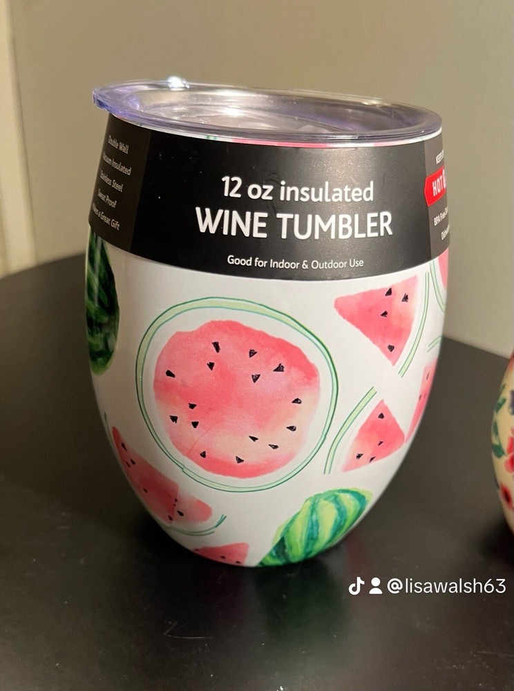 Watermelon Tumbler With Lid Stainless Steel Hot Or Cold