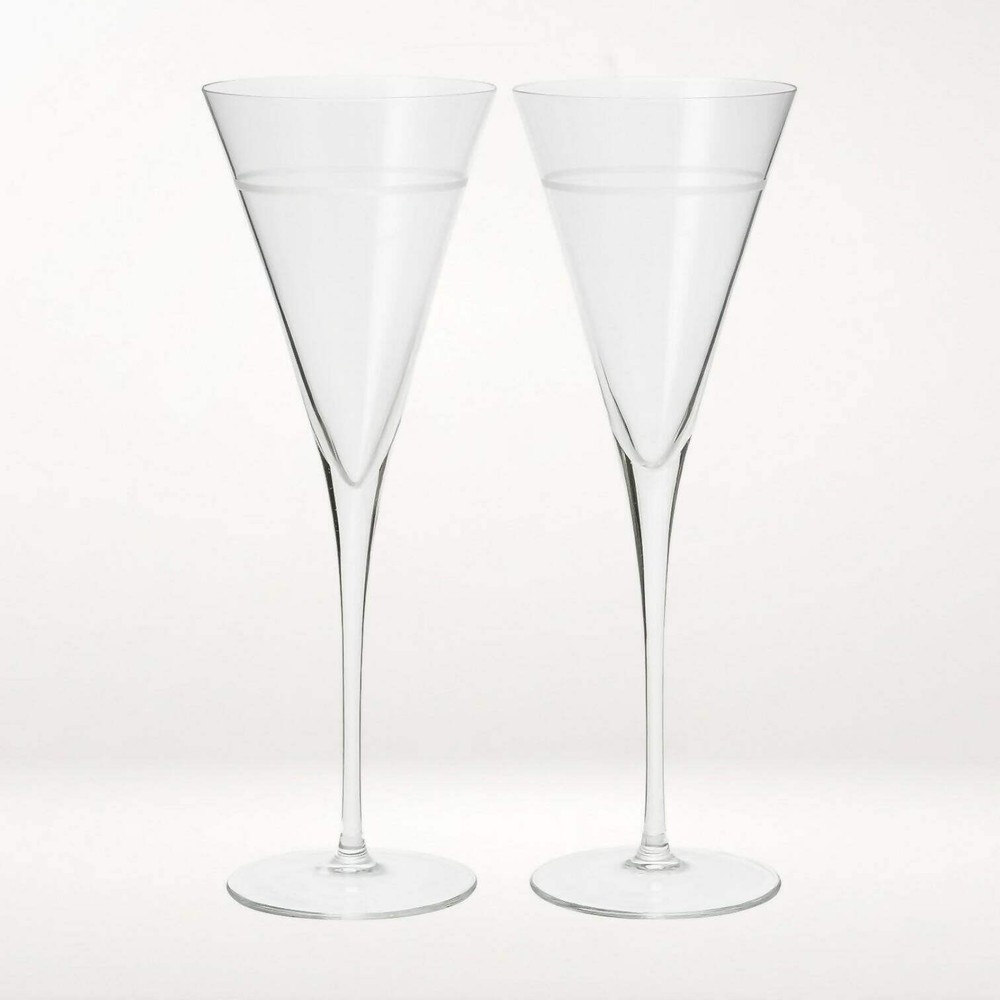 Crate & Barrel Callaway Fluted Champagne Glasses | Set of 3 | Excellent Conditio