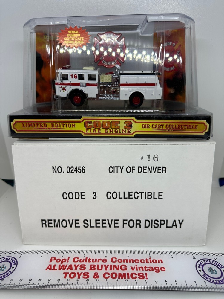 Limited Edition Code 3 Diecast Fire Engine City Of Denver Engine 16