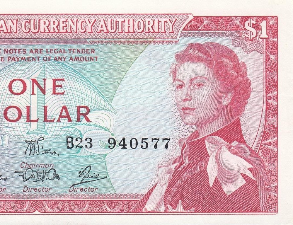 1965 BRITISH EAST CARIBBEAN STATES QEII $1 P-13d, 