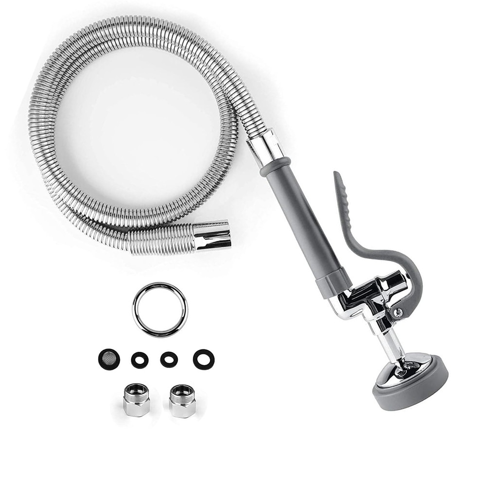 Commercial Sink Sprayer with 45” Flexble Stainless Steel Hose, 1.42 GPM Pre R...