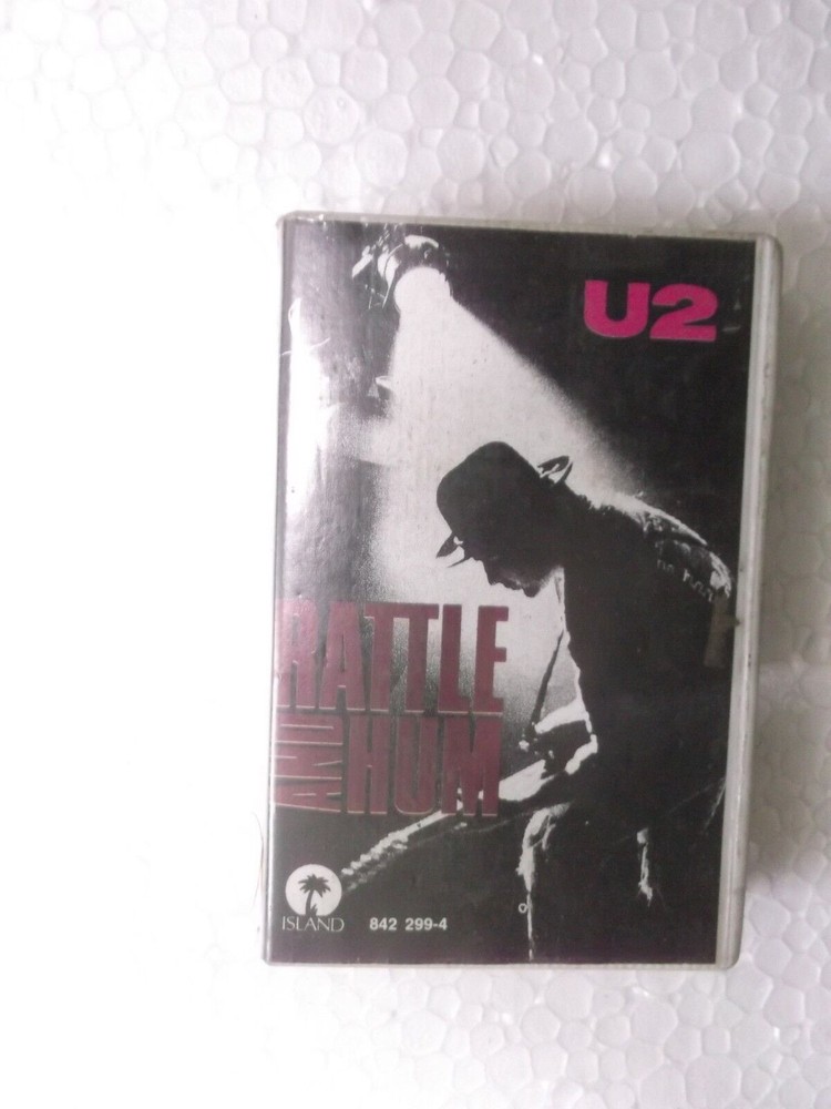 U2 RATTLE AND HUM  MIL CLAMSHELL 1988 RARE orig CASSETTE TAPE INDIA indian