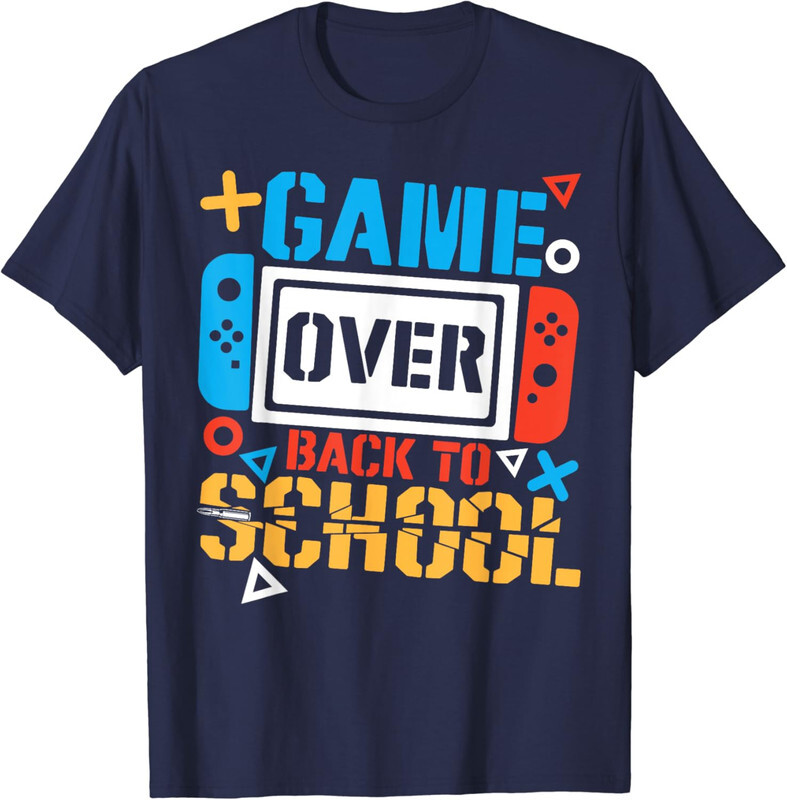 Back To School Game Over Fun Gamer Player Controller Unisex T-Shirt-image