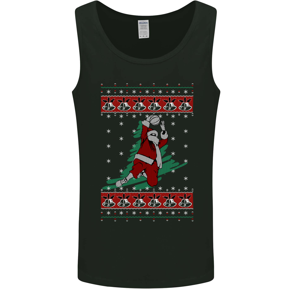 Basketball Santa Player Christmas Funny Mens Vest Tank Top