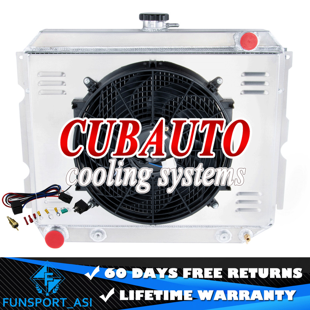 4 ROW Radiator Shroud Fan Fits Dodge Plymouth Mopar Cars Big Block 1968-74 69 70