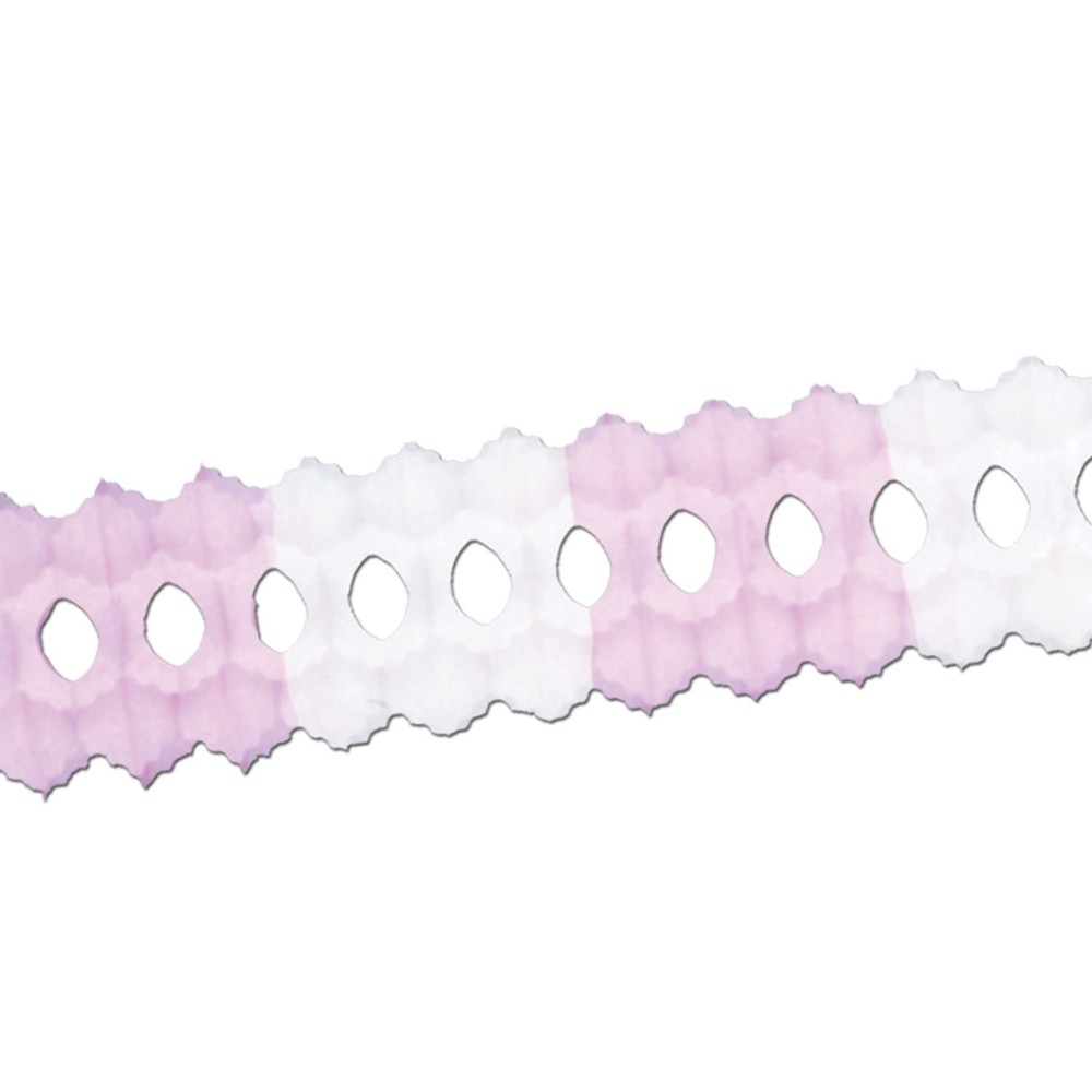 Beistle Pink and White Arcade Garland for Party Decorations