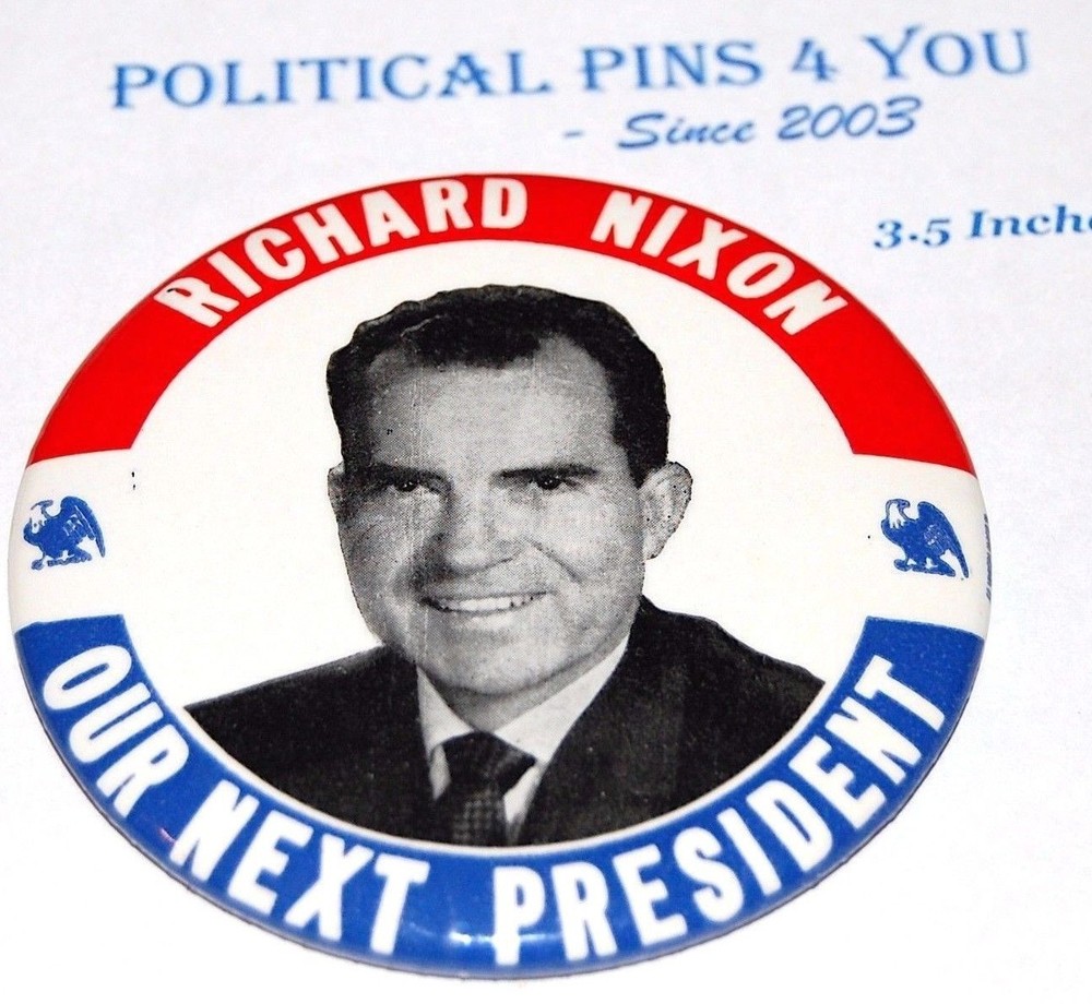 1968 RICHARD NIXON campaign pin pinback button political president election