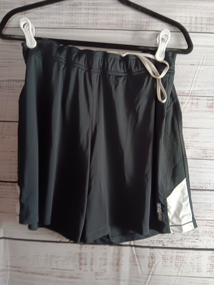 Reebok Play Dry Shorts Girls Youth Large Black Polyester & Spandex