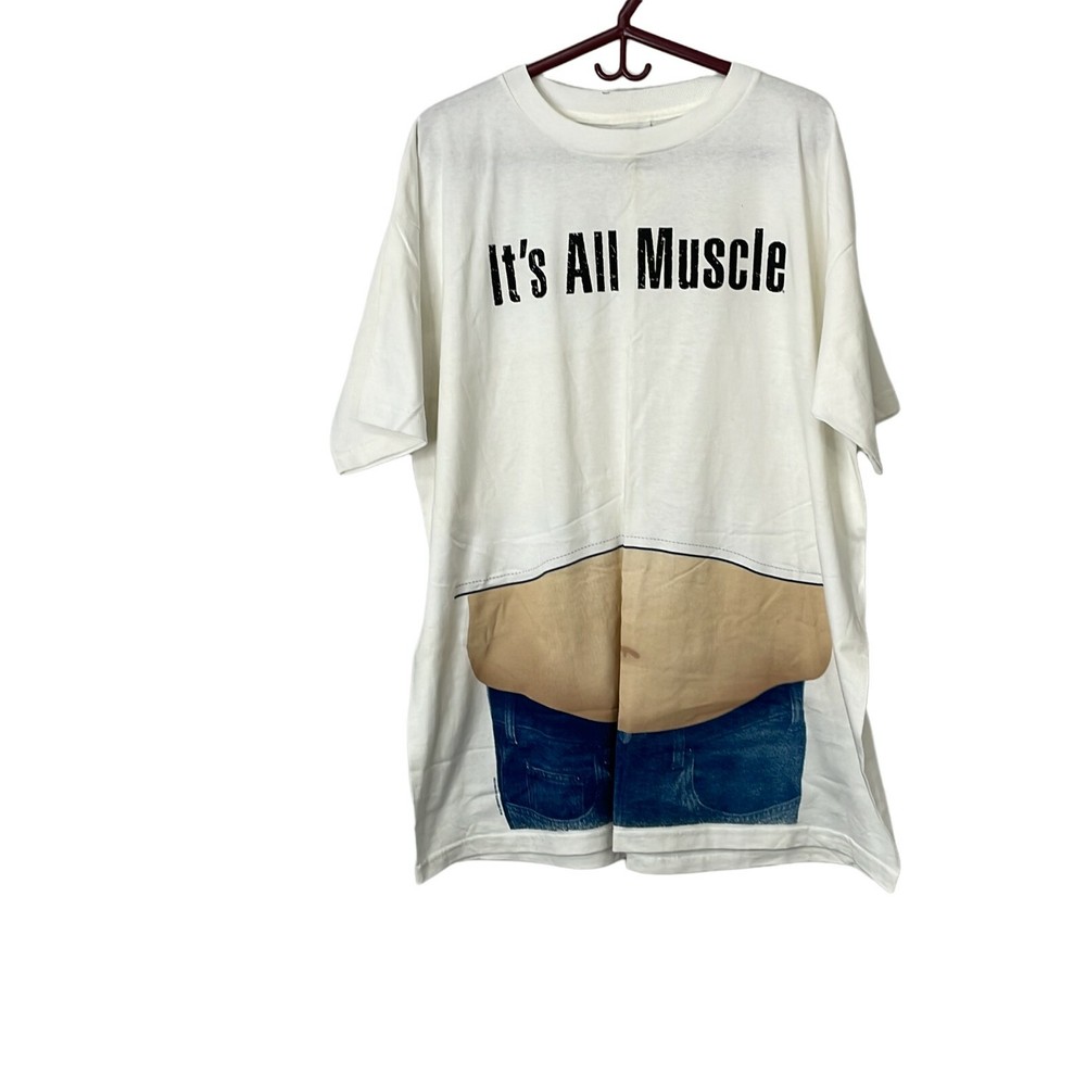 It's All Muscle Base Line Mens Multicolor Short Sleeve Casual T Shirt Size XXL