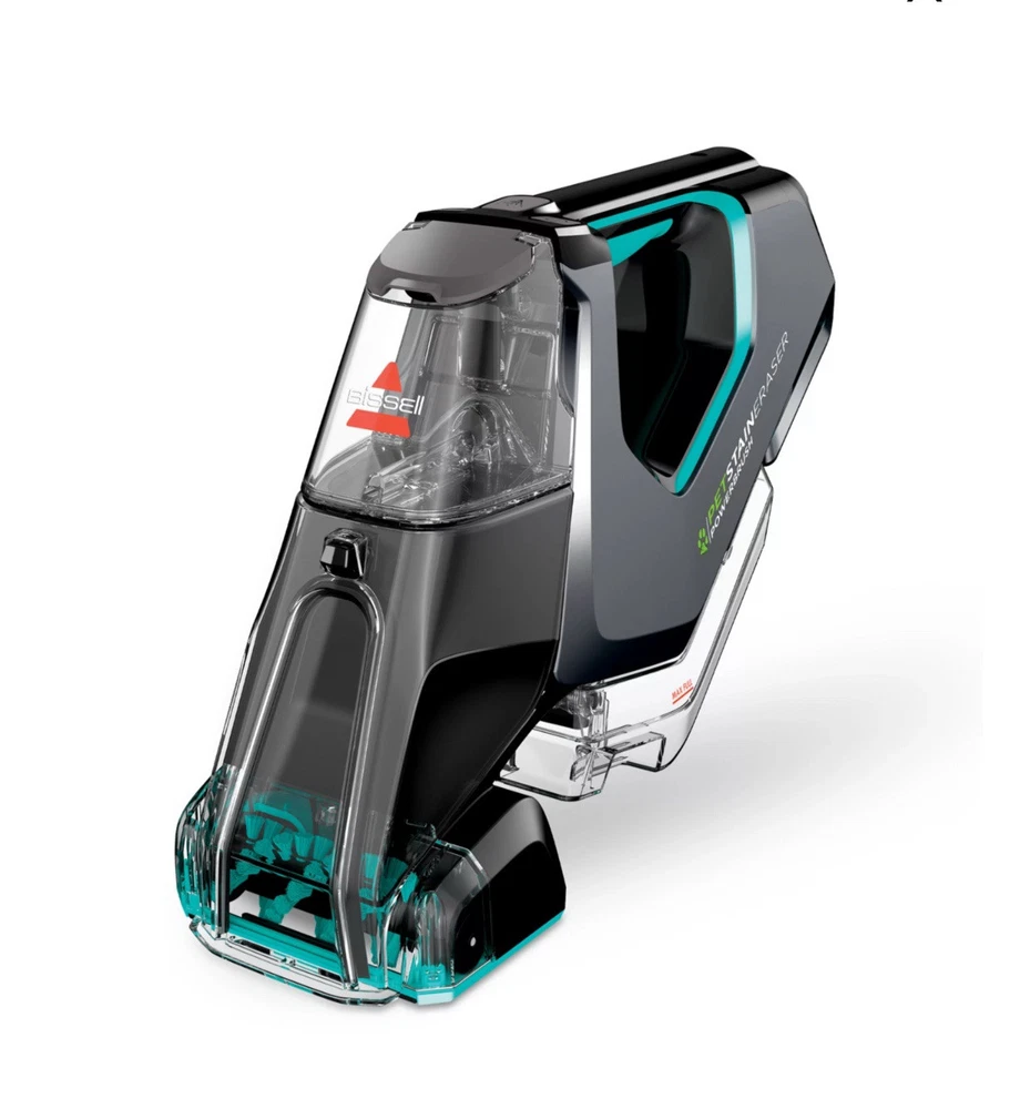 BISSELL Pet Stain Eraser PowerBrush Plus Portable Carpet Cleaner - Titanium/Electric Blue