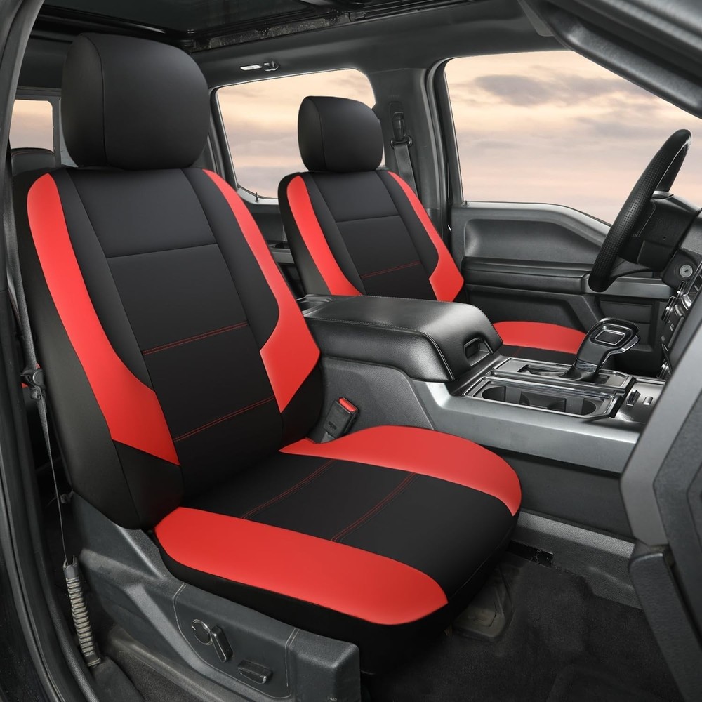 2 Pack Front Car Seat Covers Compatible with Ford F150 F250 F350 F450 2015-2025