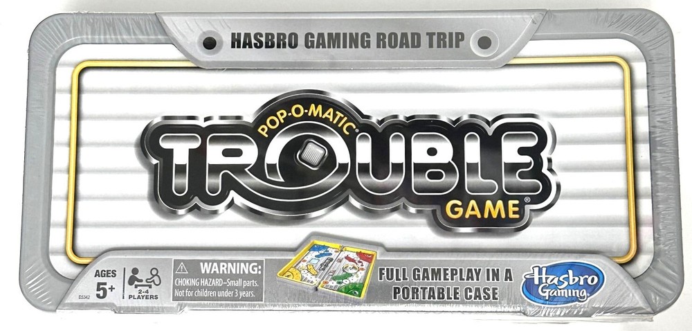 Trouble Game Road Trip Family Travel Board Game Pop-O-Matic in Tin Case.  NEW