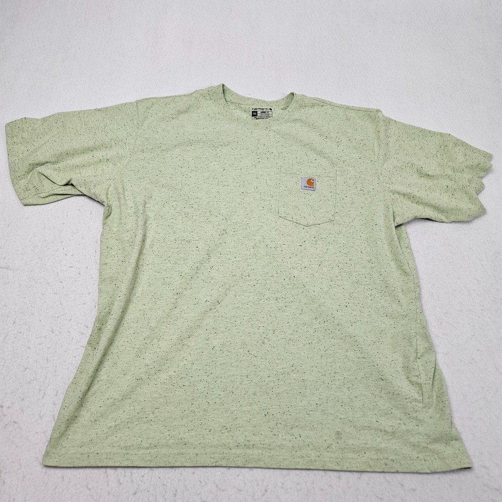 Carhartt Shirt Mens XL Green Nep Limited Time Pocket Tee Heavyweight K87 G96-image