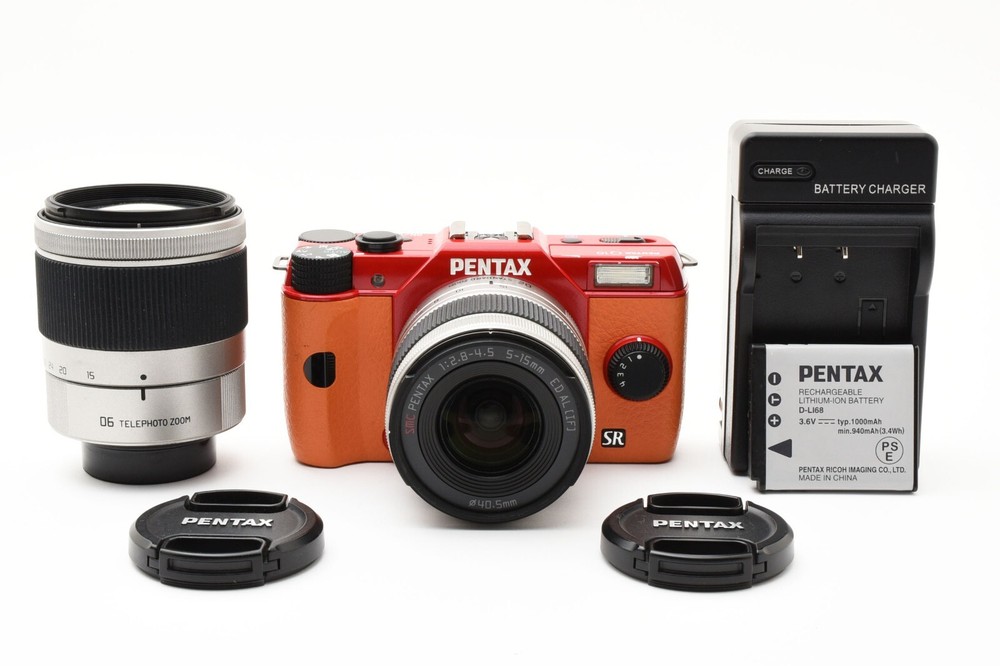 PENTAX Q10 Digital Camera [1923shots] & 2 Lenses Set (02 06) From JAPAN #2393