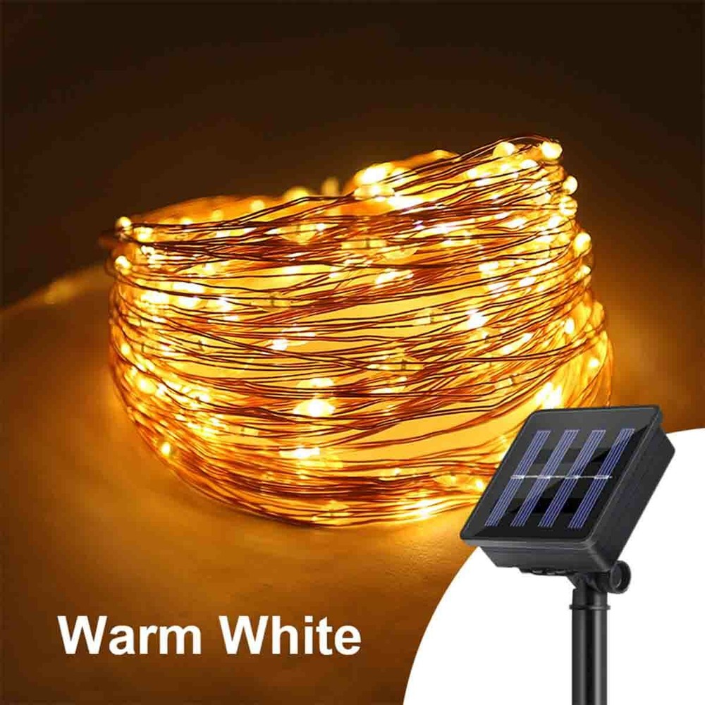 100 LED Solar String Lights Patio Party Yard Garden Wedding Waterproof Outdoor