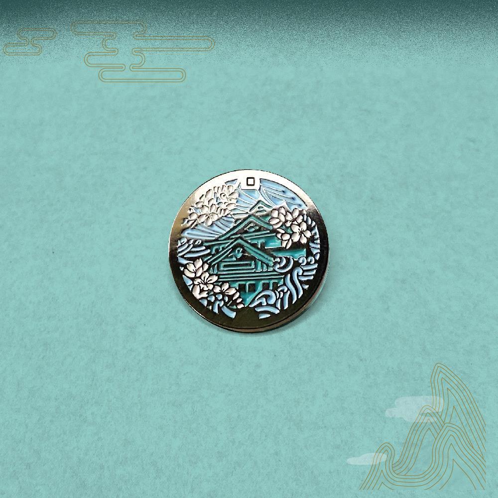 Mini Osaka Manhole 3/4 Inch 2CM Enamel Lapel Pin by DrainArt