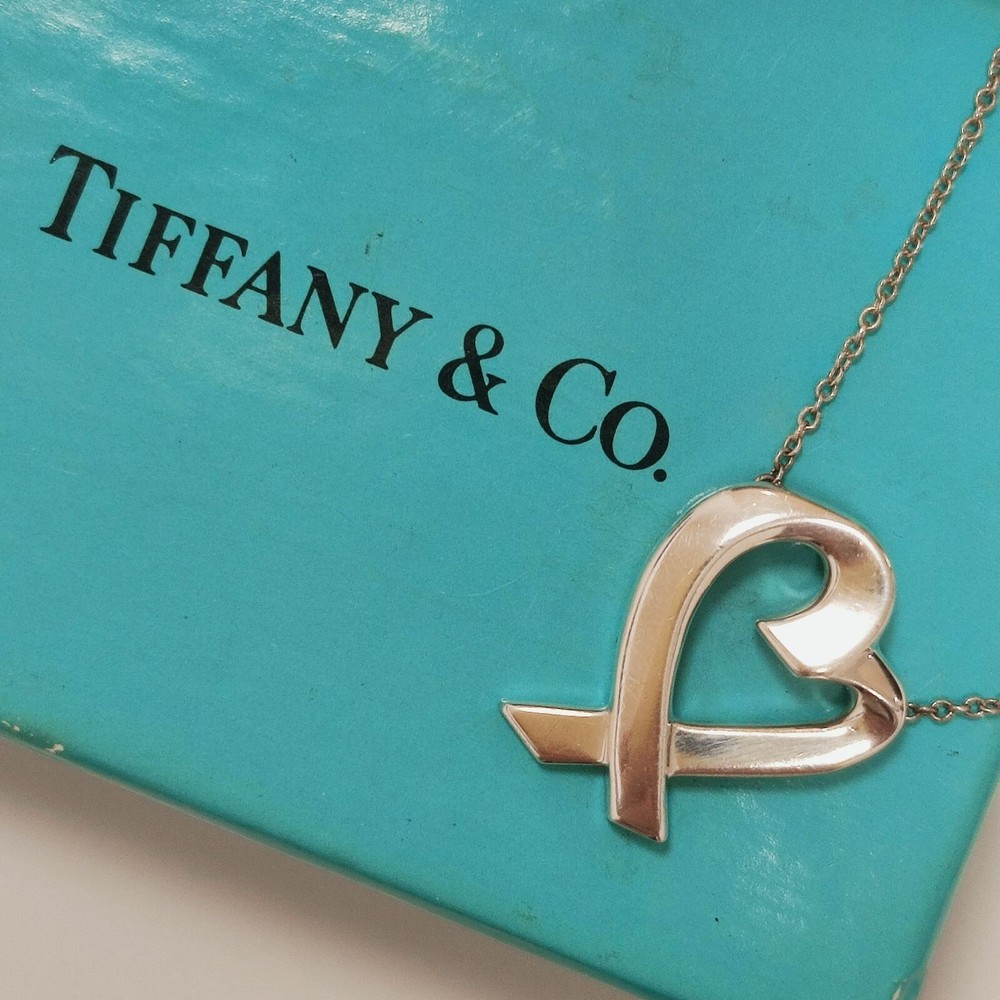 Tiffany & Co Paloma Picasso Loving Heart Pendant Necklace Charm Silver 925