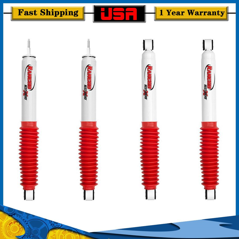 Rancho Front & Rear Gas Shock Absorber Kit Set for 1994-2002 Dodge Ram 2500/3500