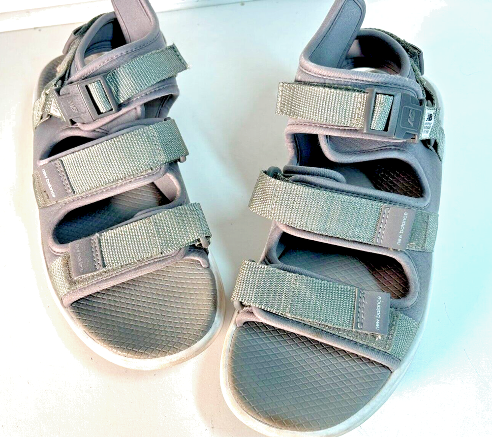 New Balance Lifestyle Mens Adjustable Strap Sandals Size 11 Gray SD750CG