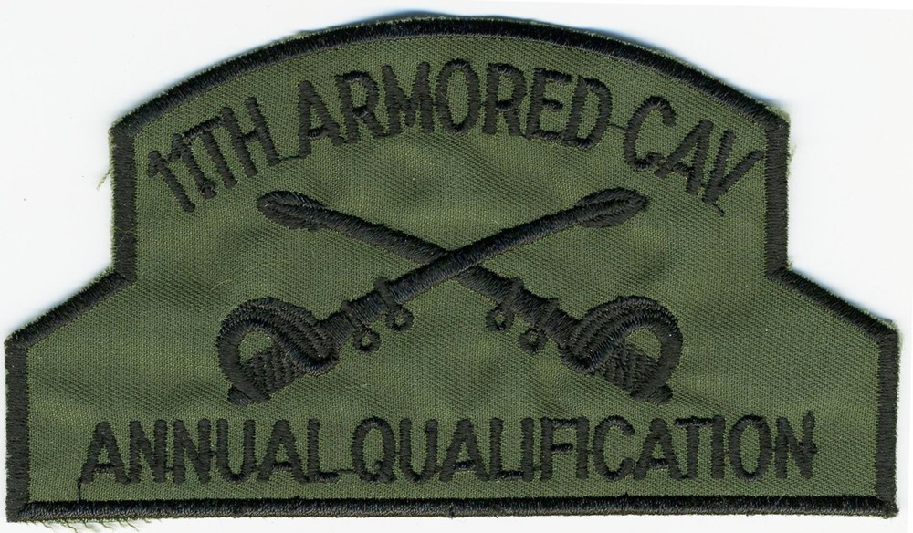 US Army Qualification Patch: 11th Armored Cavalry Regiment